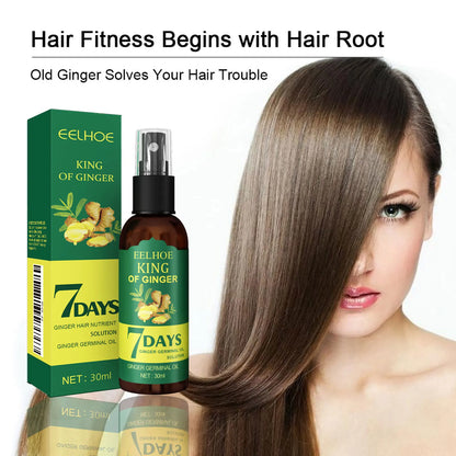 Ginger Oil Hair Booster Serum Spray Nourish Scalp Hair Follicles Refresh Control Oil Strengthen Hair Roots Nutrient Solution