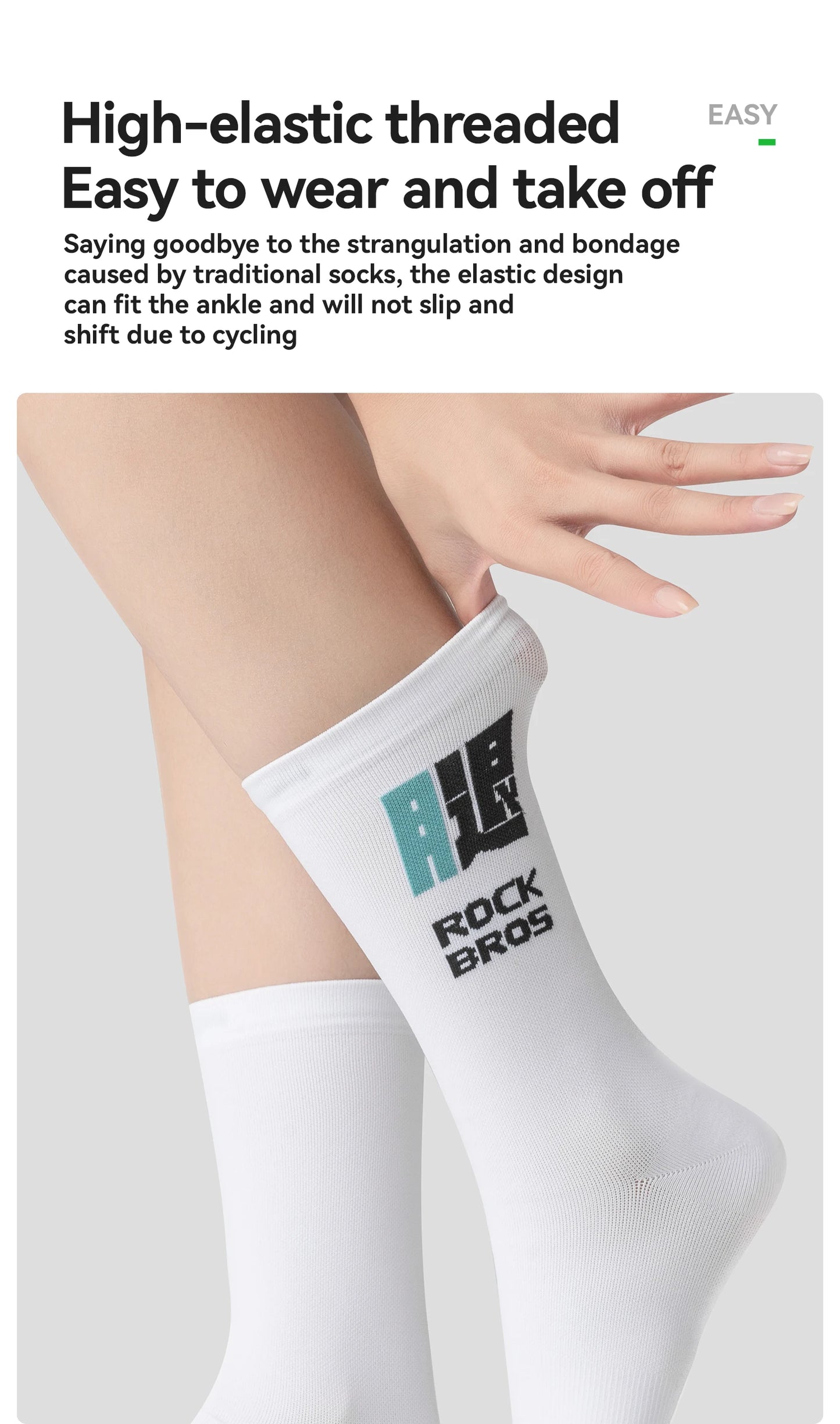 ROCKBROS Cycling Socks Breathable nylon Non-damp Socks Skin-friendly Bike Sport Socks Outdoor Moisture-absorbing Socks