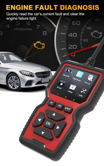 Car OBD2 Scanner Diagnostic Tool V519 Multi-language OBDII Car Voltage Tester Engine Fault Code Scanner Car Code Reader
