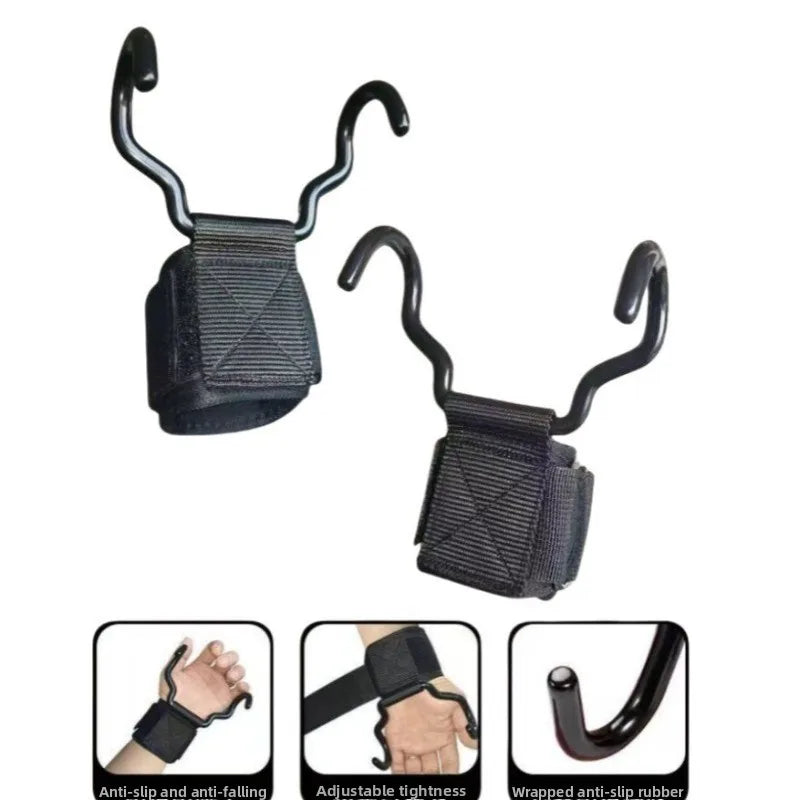 1 Pair Pull Up Assist Hooks Home Gym Stretching Aid for Deadlifts Non-Slip Workout Hooks Fitness Training Accessories