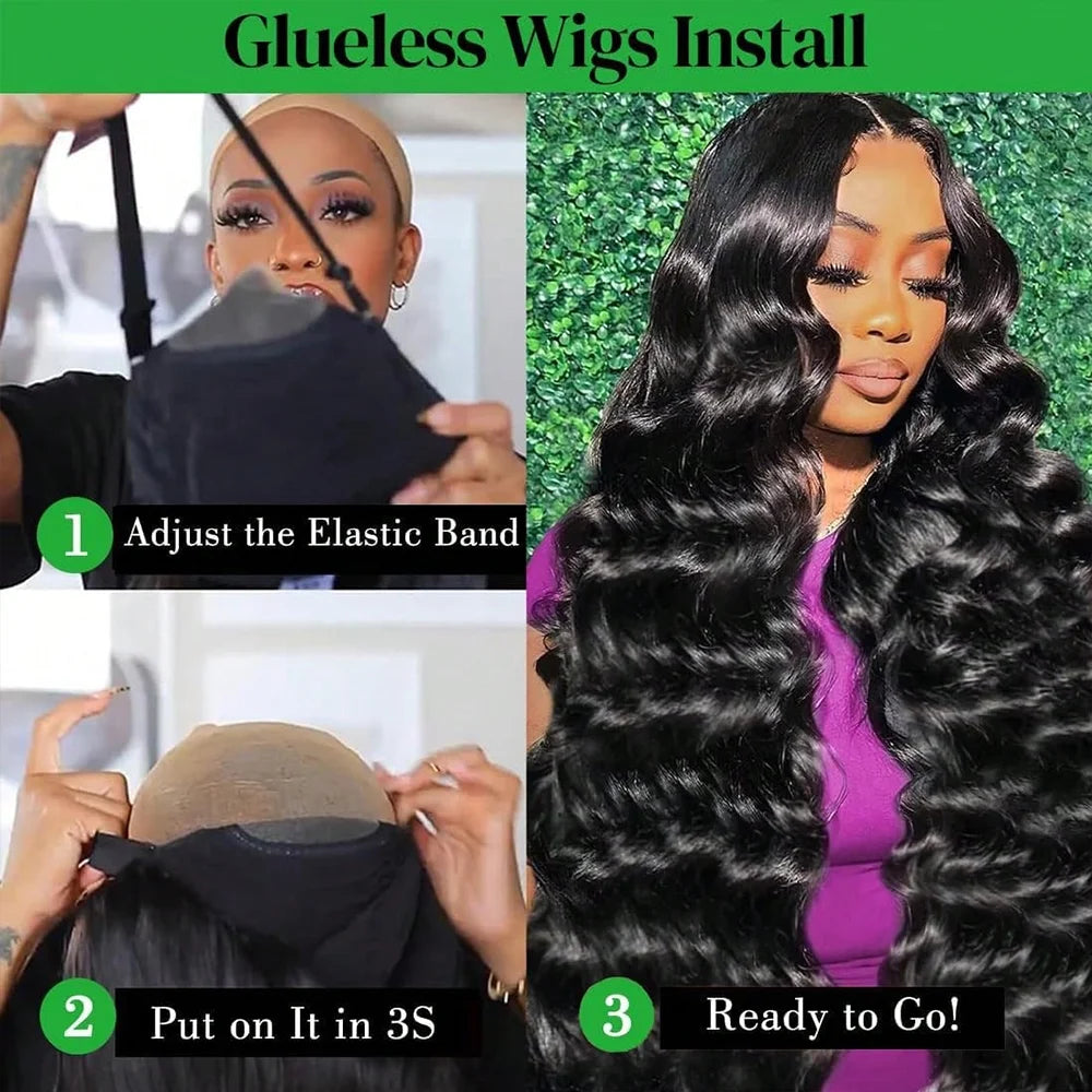 Body Wave 13x4 Lace Frontal Human Hair Wig 13x6 Transparent Lace Frontal Wig For Women 250% Density 16-40 Inch Human Hair Pre Plucked With Baby Hair Black Halloween Wigs Human Hair Curly Wave Wig Christmas Wig