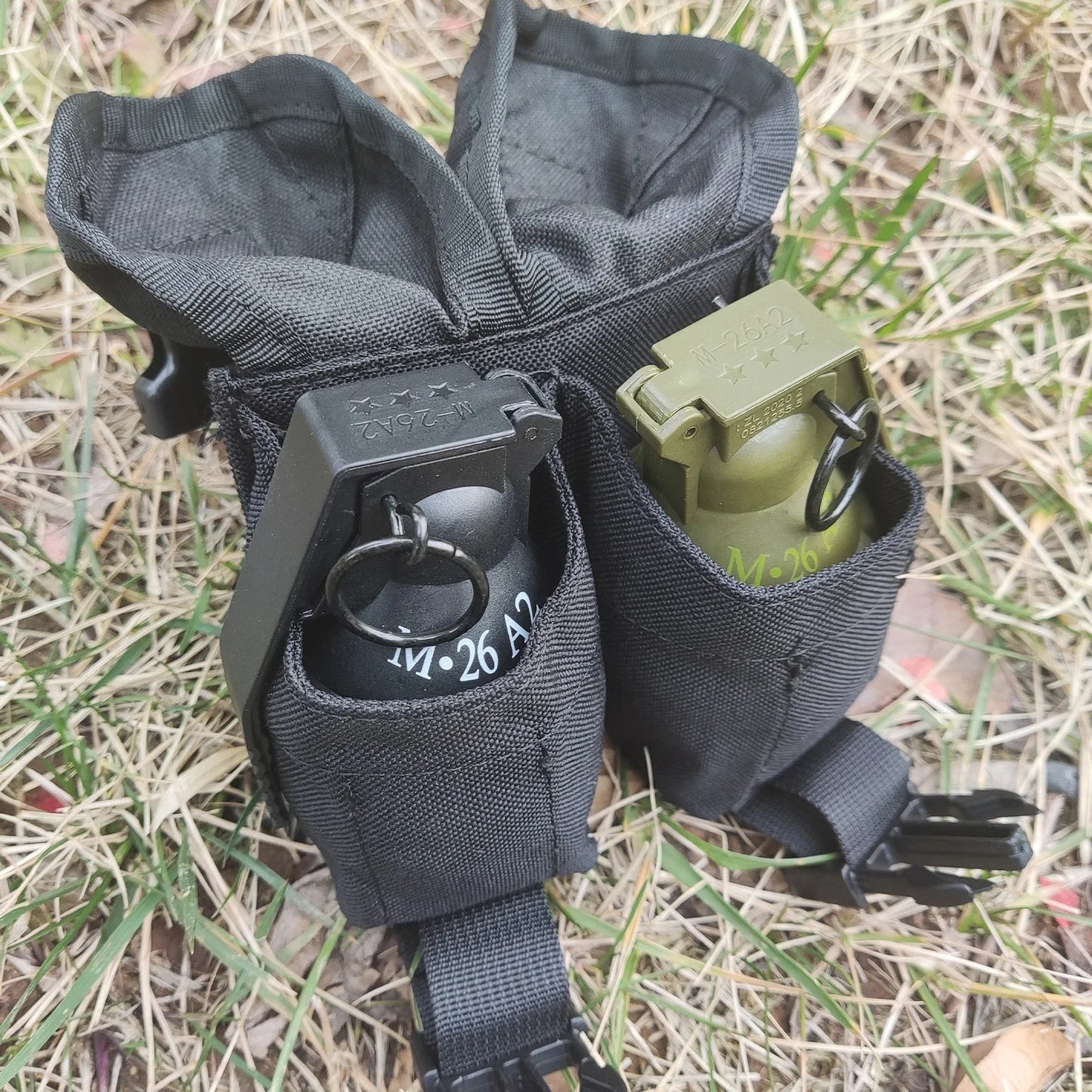 Tactical Pouch Double Frag Grenade Pack Molle EDC Tool Bag Accessory Pouch Shooting Hunting Airsoft Equipment Military Gear