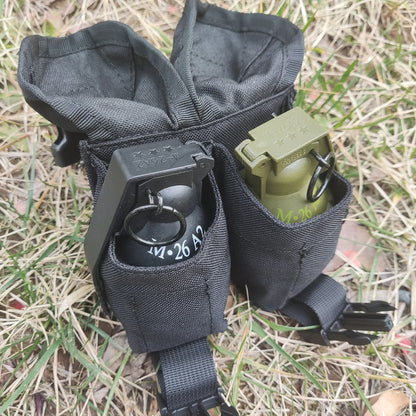 Tactical Pouch Double Frag Grenade Pack Molle EDC Tool Bag Accessory Pouch Shooting Hunting Airsoft Equipment Military Gear