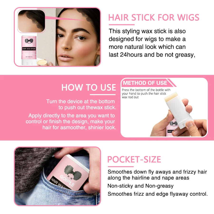 Wig Care Solution Spray for Synthetic Hair with Wig Shampoo Smooth Conditioner Wax Stick Lace Wig Adhesive Remover Styling Tools