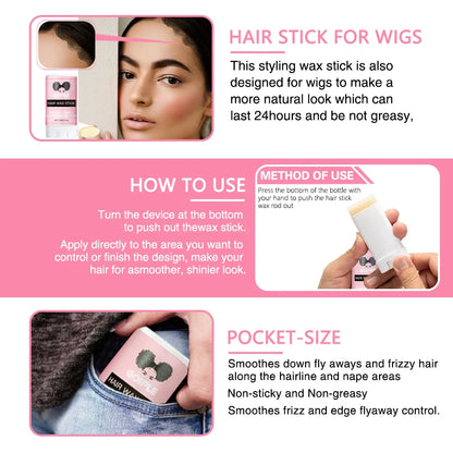Wig Care Solution Spray for Synthetic Hair with Wig Shampoo Smooth Conditioner Wax Stick Lace Wig Adhesive Remover Styling Tools