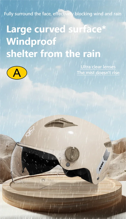 New Fashion ABS Unisex Motorcycle Helmets Motorcycle Accessories Helmet for Adults Long Lens White