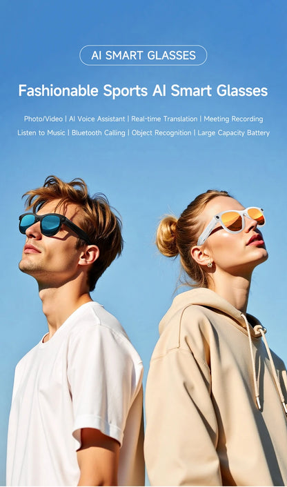 Xiaomi 8K HD AI Smart Camera Glasses Translation Camera Glasses Multifunctional Bluetooth Calling Voice Assistant Music Player