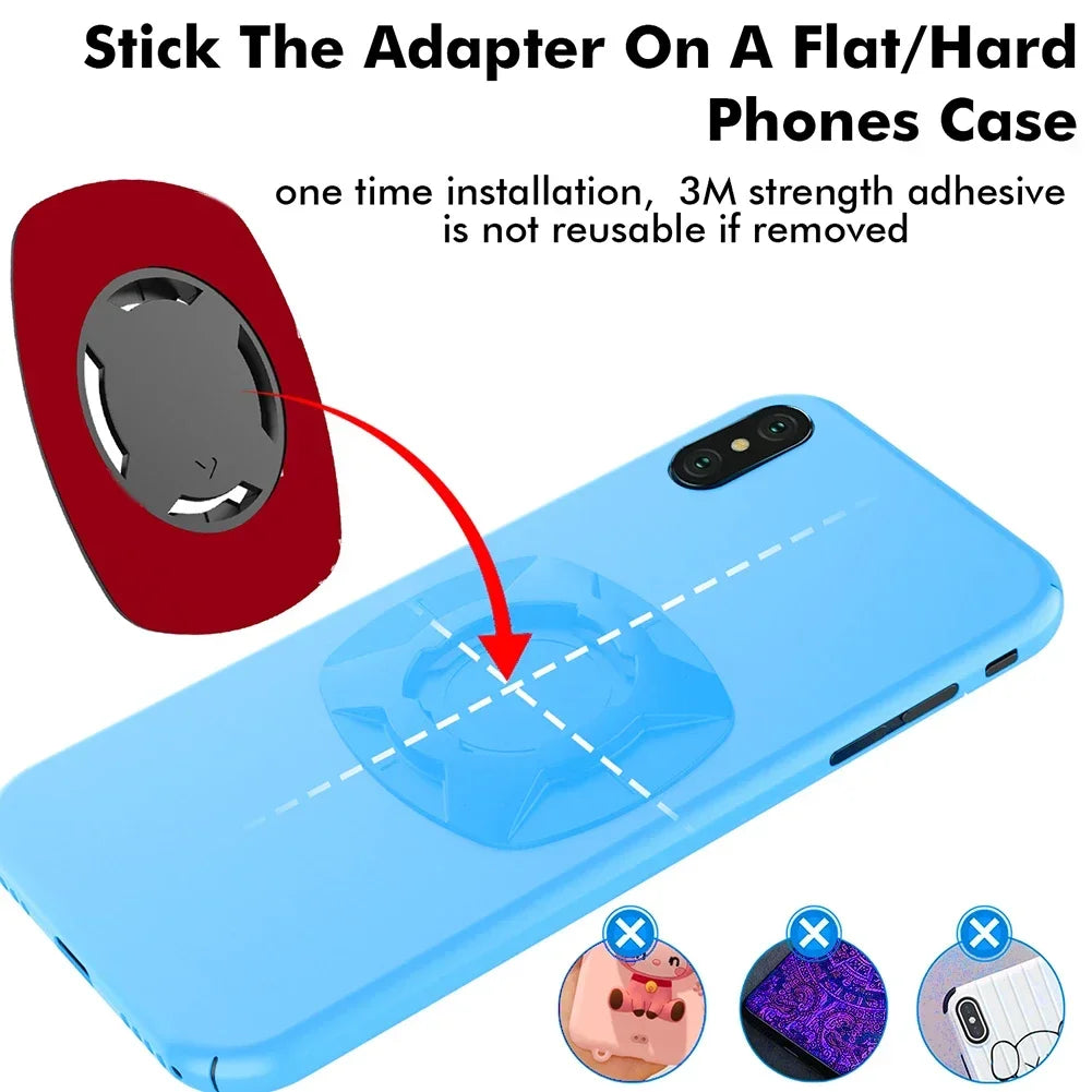 Standes Motorcycle Bike Phone Holder 360° Rotatable Detachable Mount for Delivery Navigation Self Lock Anti-shake Phone Holder