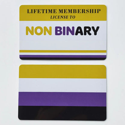 Writable LGBTQIA Identity Card LGBT Pride Cards Lifetime Membership Card perfect rainbow community gift