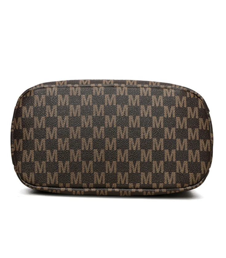 Synthetic Faux Leather Shoulder Bag For Women Retro Crossbody Bag with Golden "M" Monogram, Purse Work, Travel, Parties & Gifts