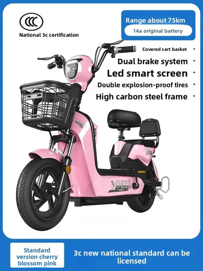 2024 New Model New National Standard Women's Compact Long-Range Electric Bicycle - Power-Assisted E-Scooter for Adult Females