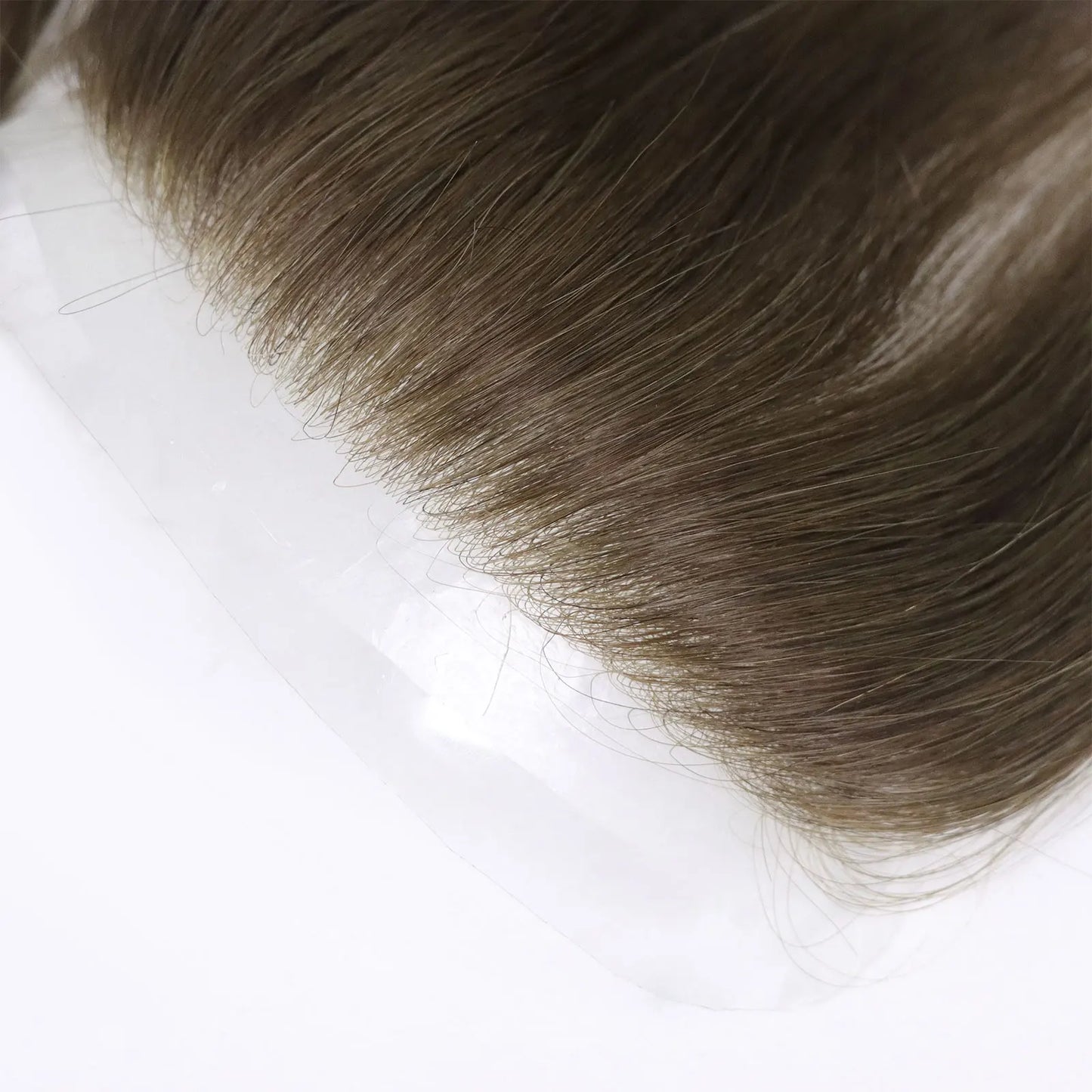 Men Toupee For Forehead 0.06mm Ultra Thin Skin #4 Brown Front Hairline Patch For Male Human Hair Wig Capillary Prosthesis Peruk