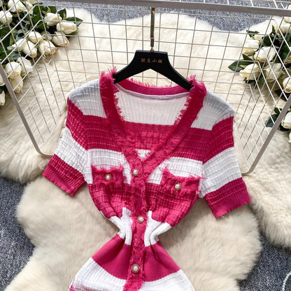YuooMuoo Chic Fashion Sexy Package Hips Knitted Long Dress 2025 Spring and Summer Elegant Slim Waist Office Lady Sweater Dress