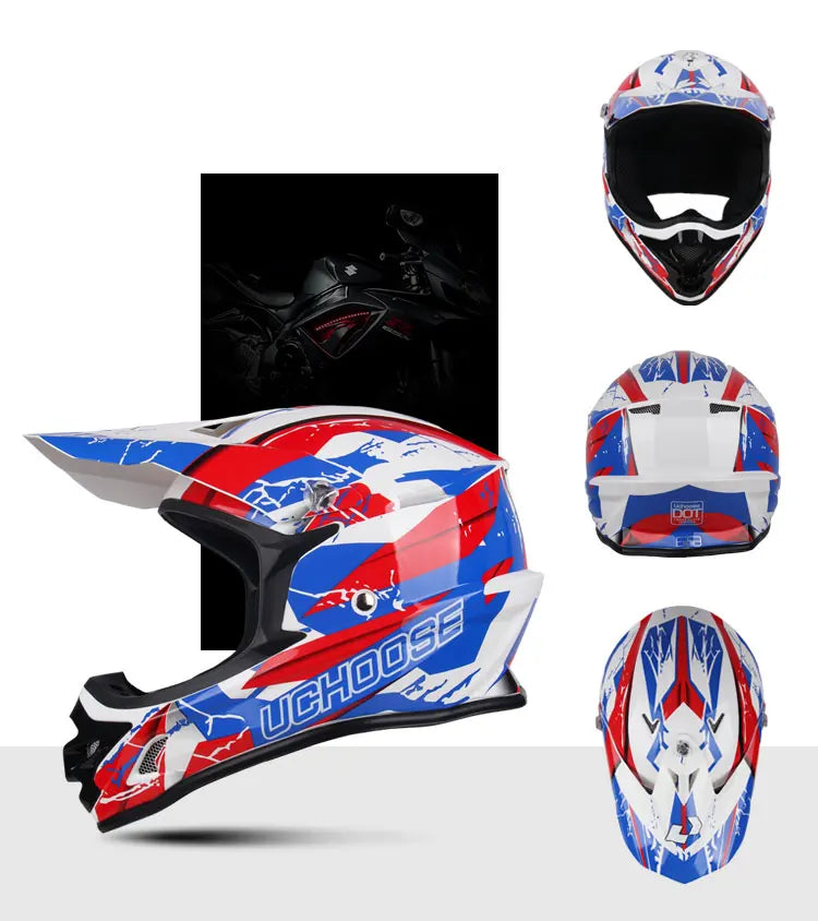 DOT Helmets Motocross Kask Cross Downhill Soporte Casco Off Road Helmet Racing Classic Motorcycle Original Enduro Goggles