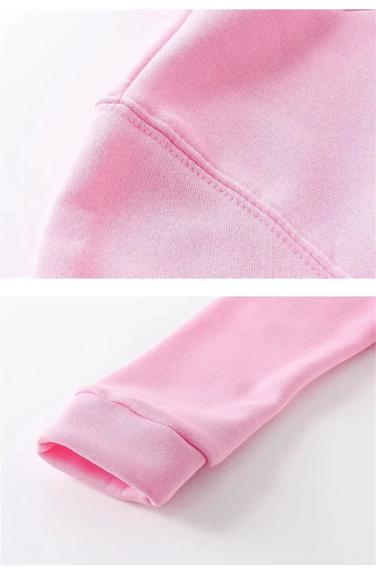 I'm Literally Just A Grill and Pink Bow Print Pattern for Autumn and Winter Women's Hooded Sweatshirt Round Neck Casual Clothing