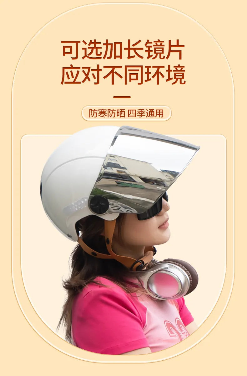 BEON Light Helmet Electric Motorcycle Lightweight Half Helmet Detachable Warm Ear Protection Capacete De Motocicleta