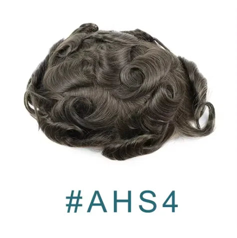 26mm Loose Curly 0.06mm Natural Hairline Men Toupee Ultra Thin Skin Full VLoop 1B80 613# Blonde Male Human Hair Prosthesi System