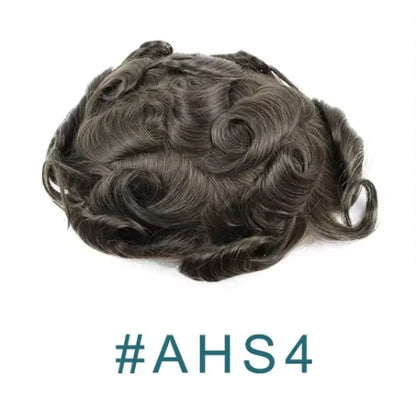 26mm Loose Curly 0.06mm Natural Hairline Men Toupee Ultra Thin Skin Full VLoop 1B80 613# Blonde Male Human Hair Prosthesi System