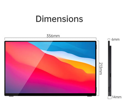 VCHANCE 15.6 Inch Portable Monitor Touchscreen with Battery 72%sRGB 300Nit Display with Stand for Laptop Mac Xbox PS5 Switch
