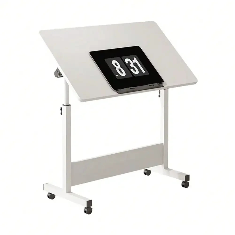Foldable Standing Desk with Wheels – Compact Fixed-Height Table for Home Office & Small Spaces