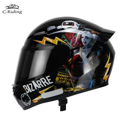 Adult Helmets For Motorcycle Full Face Helmet HD Visors Capacete De Moto Capacetes DOT Approved