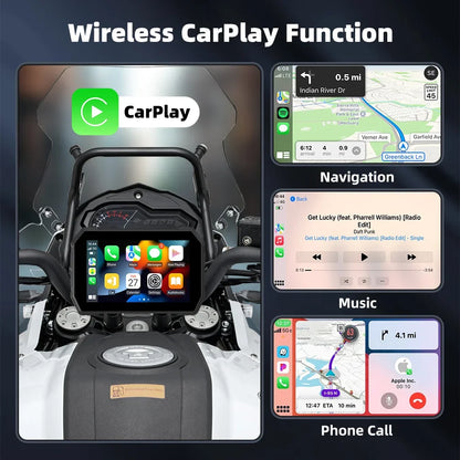 5 inch Wireless CarPlay Moto Android Auto Digital Motorcycle Dashboard GPS Motorcycle Navigation Two Theme Display Screen