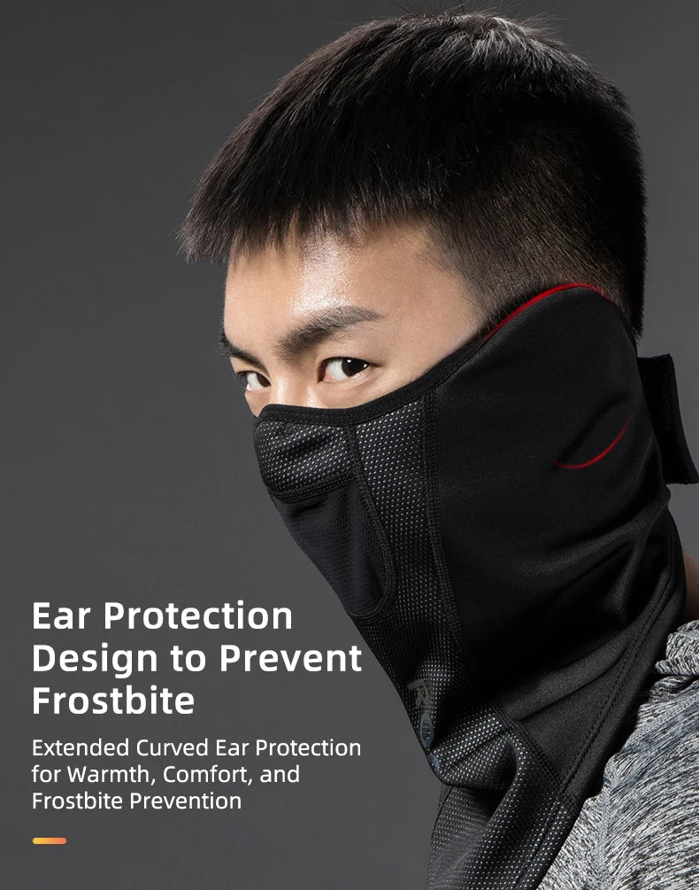 ROCKBROS Winter Warm Bike Full Face Mask Breathable Windproof Fleece MTB Road Bicycle Scarf Masks Ski Motorcycle Cycling Mask