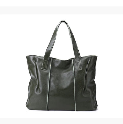 Women's Luxury Designer Natural Cowhide Soft Handbag Famale Fashion Shoulder Bag Ladies Cow Leather Large Capacity Tote Bag