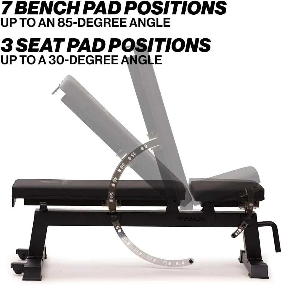 Performance Series Adjustable Bench Supports 650 LB Incline Versatile Utility Bench for Home Gym Weightlifting Strength Training