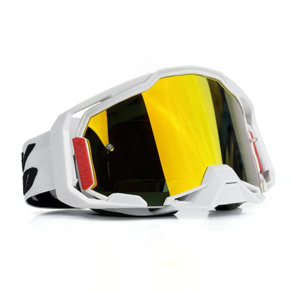 MX Goggles - Motocross Glasses with UV Protection, Anti Fog & Anti Slip for Off-Road Riding, Mountain Bike and Cycling