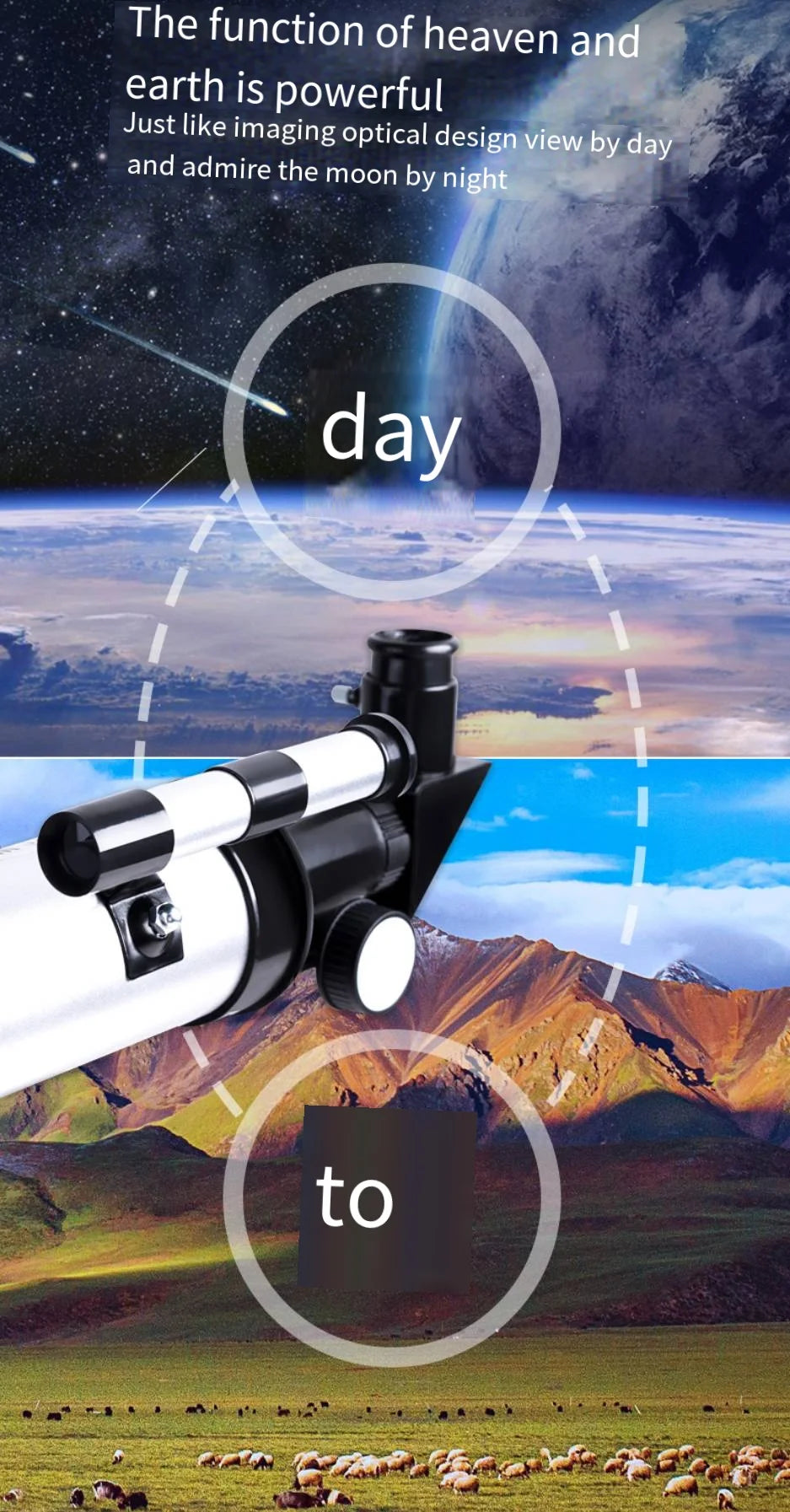 Professional Astronomical Telescope Zoom HD High-Power Tripod Space Star View Moon Binoculars Children Students Teaching Aids