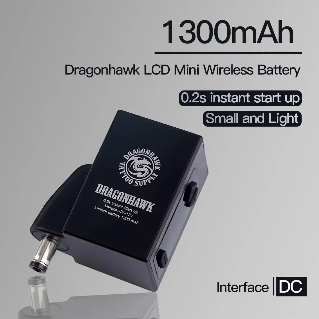 Mast K2 Wireless Tattoo Machine 3.5mm Stroke 1300mAh with Dragonhawk Battery for Beginner or Pro Studio Supplies