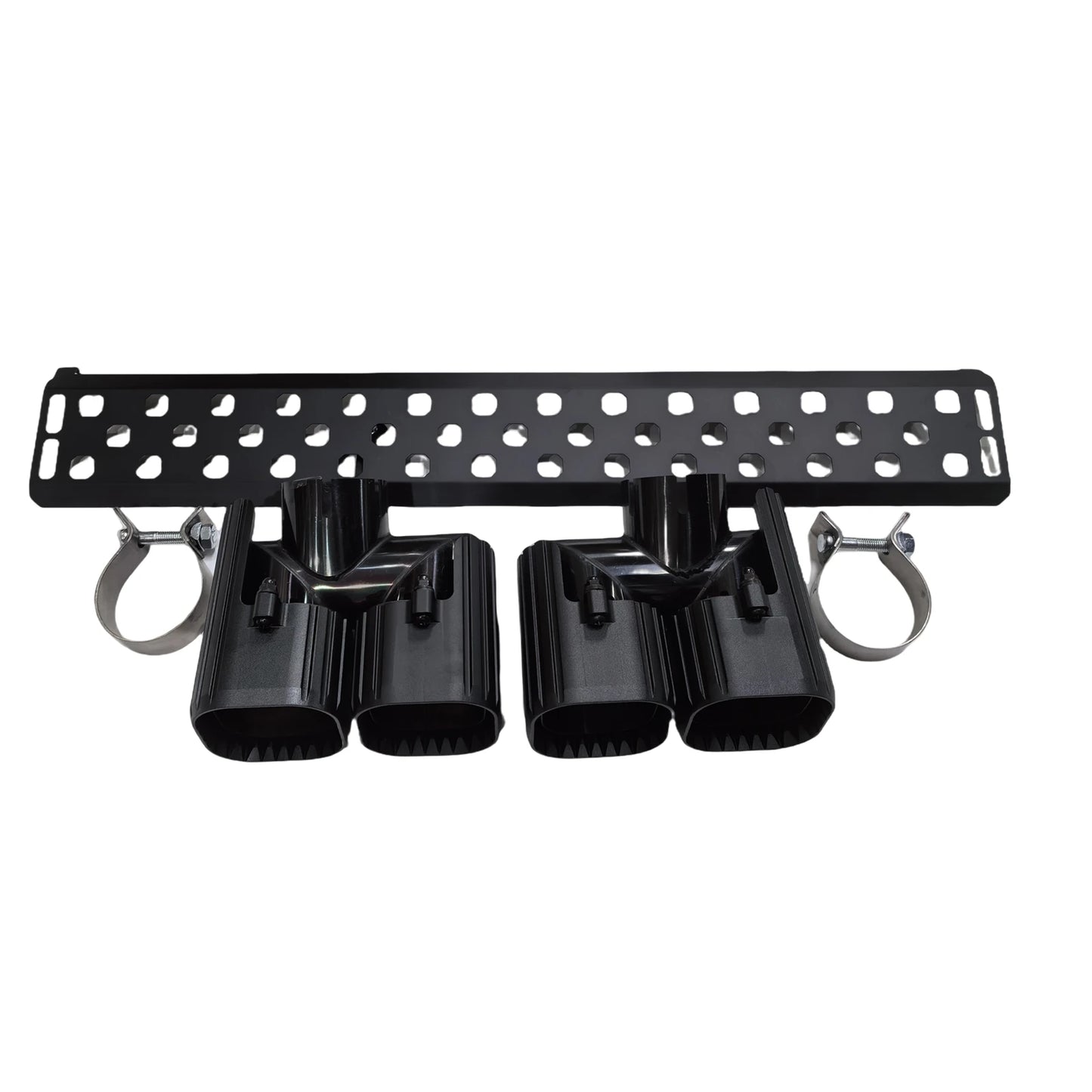 For Land Rover Defender 90 110 130 3.0L 2020-2025 Rear Bumper Lower Guard Plate Grille Mesh Cover Panel+Muffler Tip Exhaust Pipe