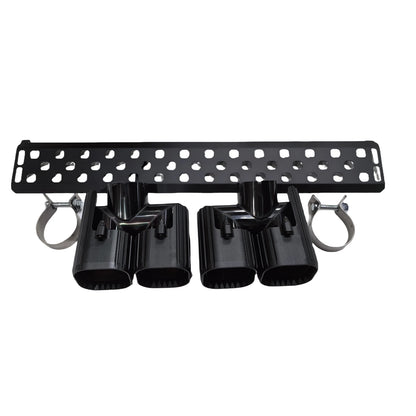 For Land Rover Defender 90 110 130 3.0L 2020-2025 Rear Bumper Lower Guard Plate Grille Mesh Cover Panel+Muffler Tip Exhaust Pipe