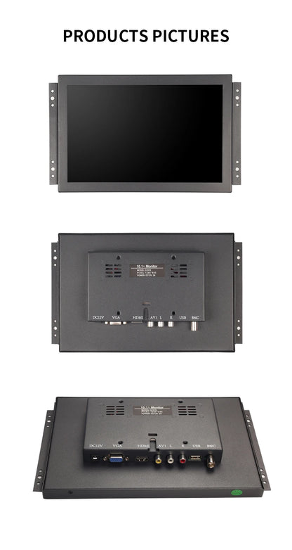 10.1 Inch 1920*1200 16:10 Metal Case Capacitive Touch Screen VESA Industrial Monitor With VGA HDMI BNC AV USB Port for CNC Kiosk