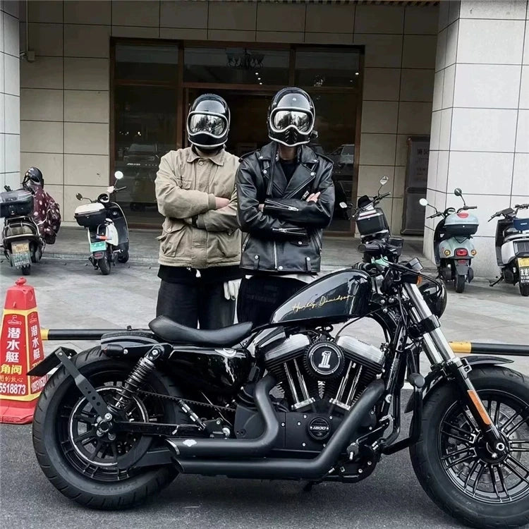 HOT Korea Japan Style Moto Helmet Fiberglass Shell Moto Helmet DAVID 2 Series Rider Gears Vintage Capacetes Cascos Para Moto