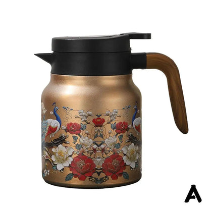 Chinese Style Teapot Steel Tea Kettle Blue and White With Tea Tea Design Maker Porcelain Kettle 1000ml Filter Water K1T4