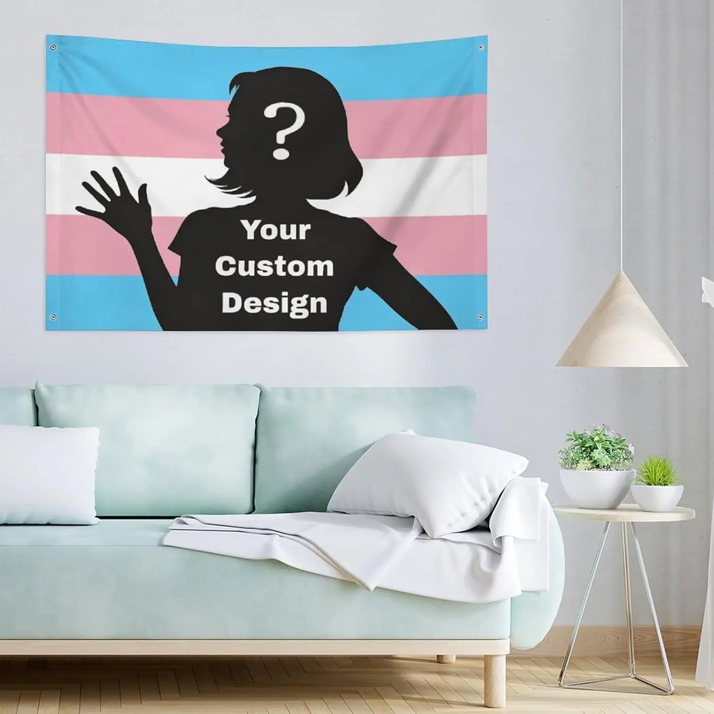 Custom Personalized Rainbow Lgbt Pride Flag, Design Your Photo for Christmas Decor Party University Dorm Bedrooms 3x5 with 4G