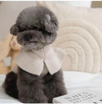 Luxury Pet Dog Cashmere Lotus Collar Knit Soft Wool Undercoat Cat Sweater Dog Clothes for Small Dogs Dog Winter Clothes Sweater