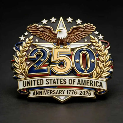New 1/5pcs USA 250th Anniversary Independence Day Metal Badge Patriotic Brooch Pins For Backpack Clothing Hat Decor Gift