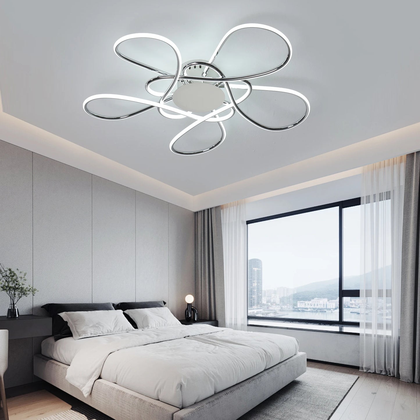 Chrome/Gold Plated Modern LED Chandelier for Living Room Lamp Bedroom Ceiling Chandeliers AC 90-260V Home Deco Light Fixture