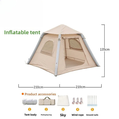 Outdoor Inflatable Tent Windproof Rainproof Camping Dome Quick Open One Piece Bulk Buy Tent Camping Tente Carpas Para Camping