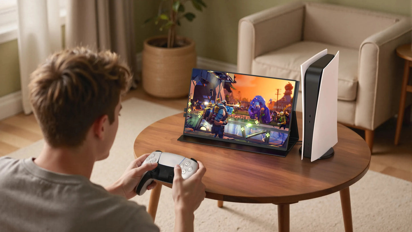 UPERFECT 4K Portable Monitor 16" 3840x2400 IPS Laptop Extend Screen 1200Nits USB C HDMI Computer PC Gaming Display With Speakers