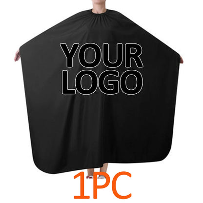 Professional Hairdressing Salon Nylon Cape with Closure Snap Barber Styling Cape Black Hair Cutting Accessories Customed Label