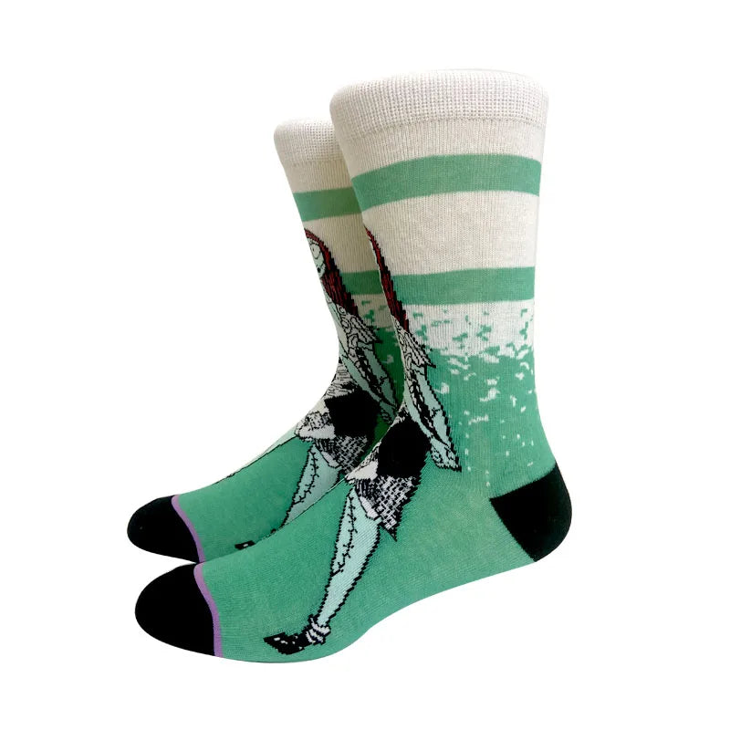 2023 New Anime Women Men Socks Long Socks Men‘s Knee-High Cosplay Sock Adult Personality Hip Hop Harajuku Long Funny Socks 36-45
