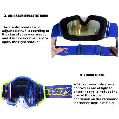 Motorcycle Glasses Dirt Bike MX Goggles Anti-Fog HD Lens Motocross Enduro Sunglasses Windproof Ski Goggles Factory Wholesale