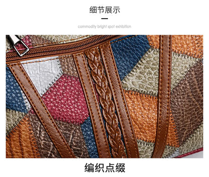 Women's Elegant Vintage Crossbody Bag Trendy HandBag Fashion Multi-pockets Shoulder Bag All-match Retro Crossbody Bag for Daily