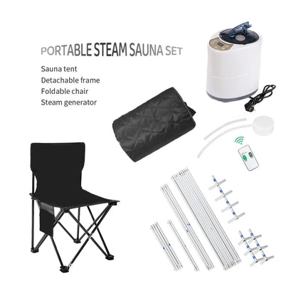 Full Size New Steam Sauna Heating 2000W 4.2L Portable Box Ease Insomnia Stainless Steel Pipe Support AU UK US EU Plug