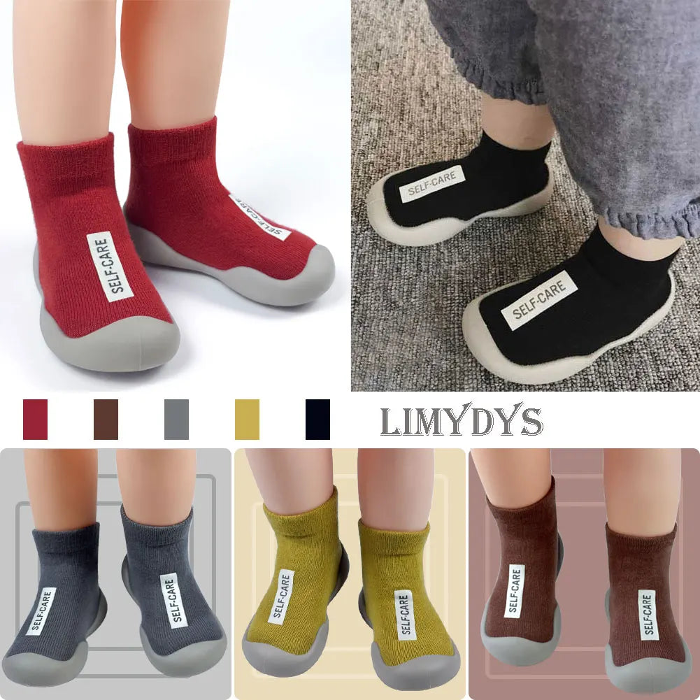 Baby Sock Shoes Anti Slip Toddler First Step Shoe Infant Floor Booties Newborns Rubber Sole Socks Home Slippers for Boys Girls