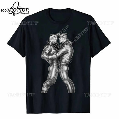 D LGBT GAY SCHWUL TOM OF FINLAND Casual pride cotton t shirt SAILOR MATROSE COPS KING Men Unisex tshirt Streetwear T-SHIRT